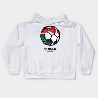 Sudan Football Country Flag Kids Hoodie